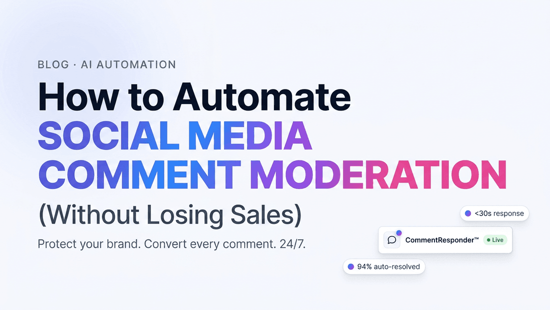 How to Automate Social Media Comment Moderation (Without Losing Sales)